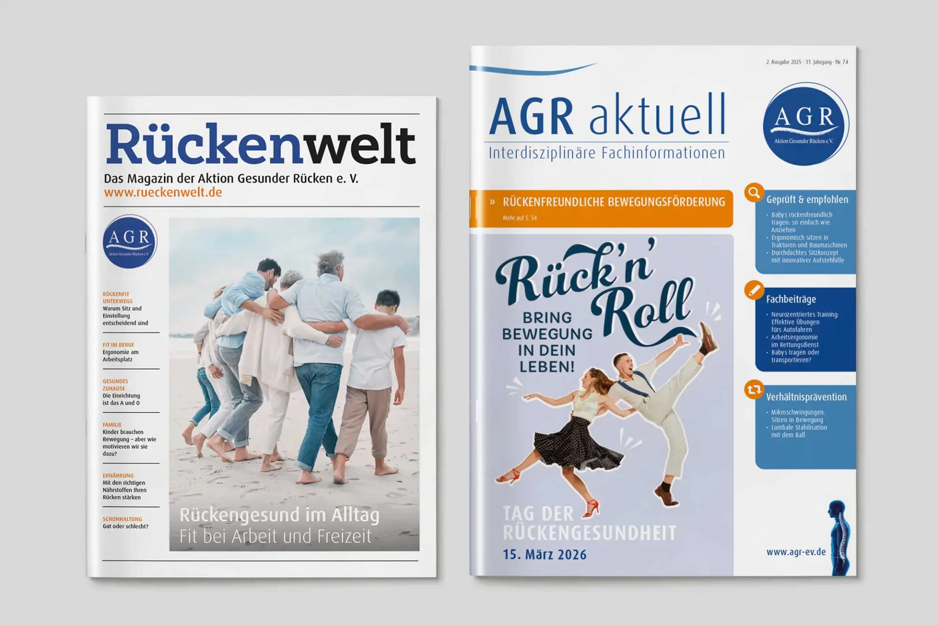 Fachmagazine Rückenwelt und AGR aktuell